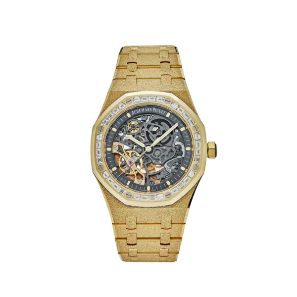 Audemars Piguet Royal Oak 15412BA.ZG.1224BA.01 Double Balance Wheel Frosted-Openworked Yellow Gold