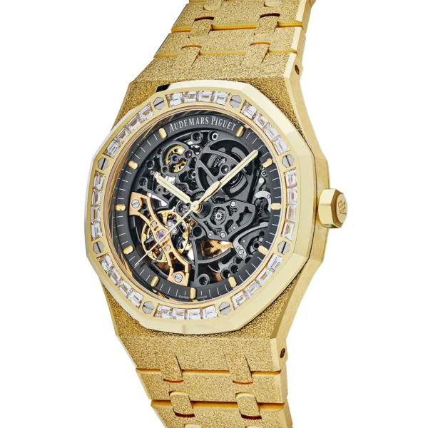 Audemars Piguet Royal Oak 15412BA.ZG.1224BA.01 Double Balance Wheel Frosted-Openworked Yellow Gold - Image 2