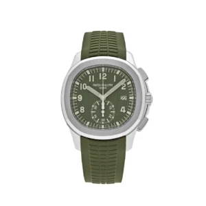 Patek Philippe Aquanaut 5968G-010 Chronograph White Gold Khaki Green Dial (2024)