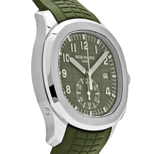 Patek Philippe Aquanaut 5968G-010 Chronograph White Gold Khaki Green Dial (2024) - Image 4