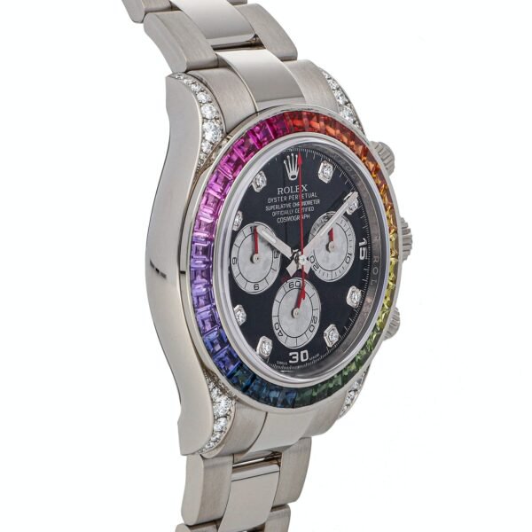 Rolex Cosmograph Daytona Rainbow 116598 White Gold - Image 3